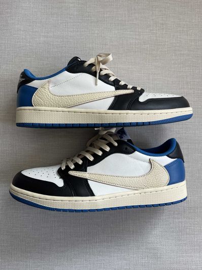 Travis Scott × fragment design × Nike Air Jordan 1 Low OG SP "Military Blue"