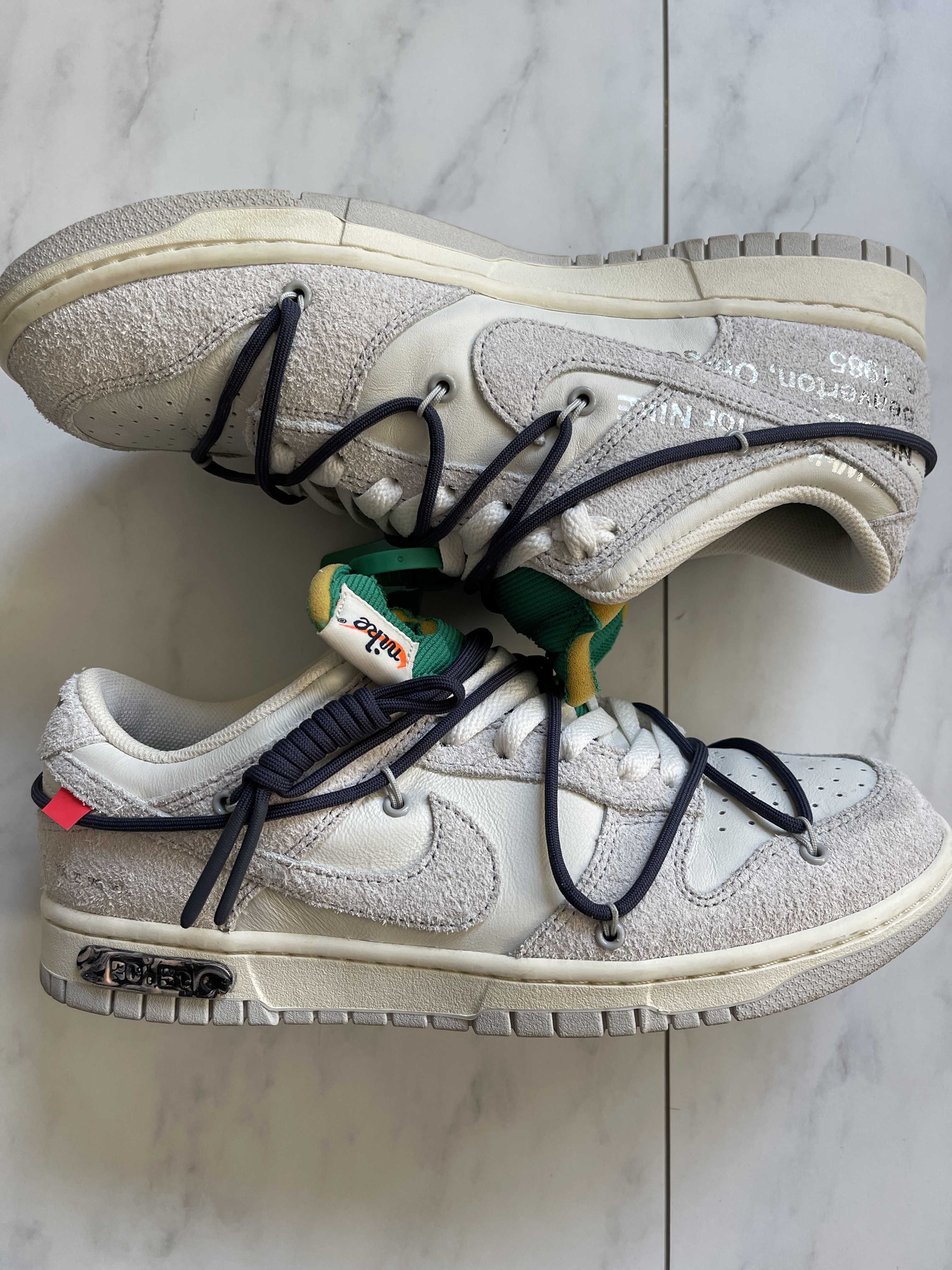 Off-White × Nike Dunk Low "Sail/Neutral Grey/Gridiron"