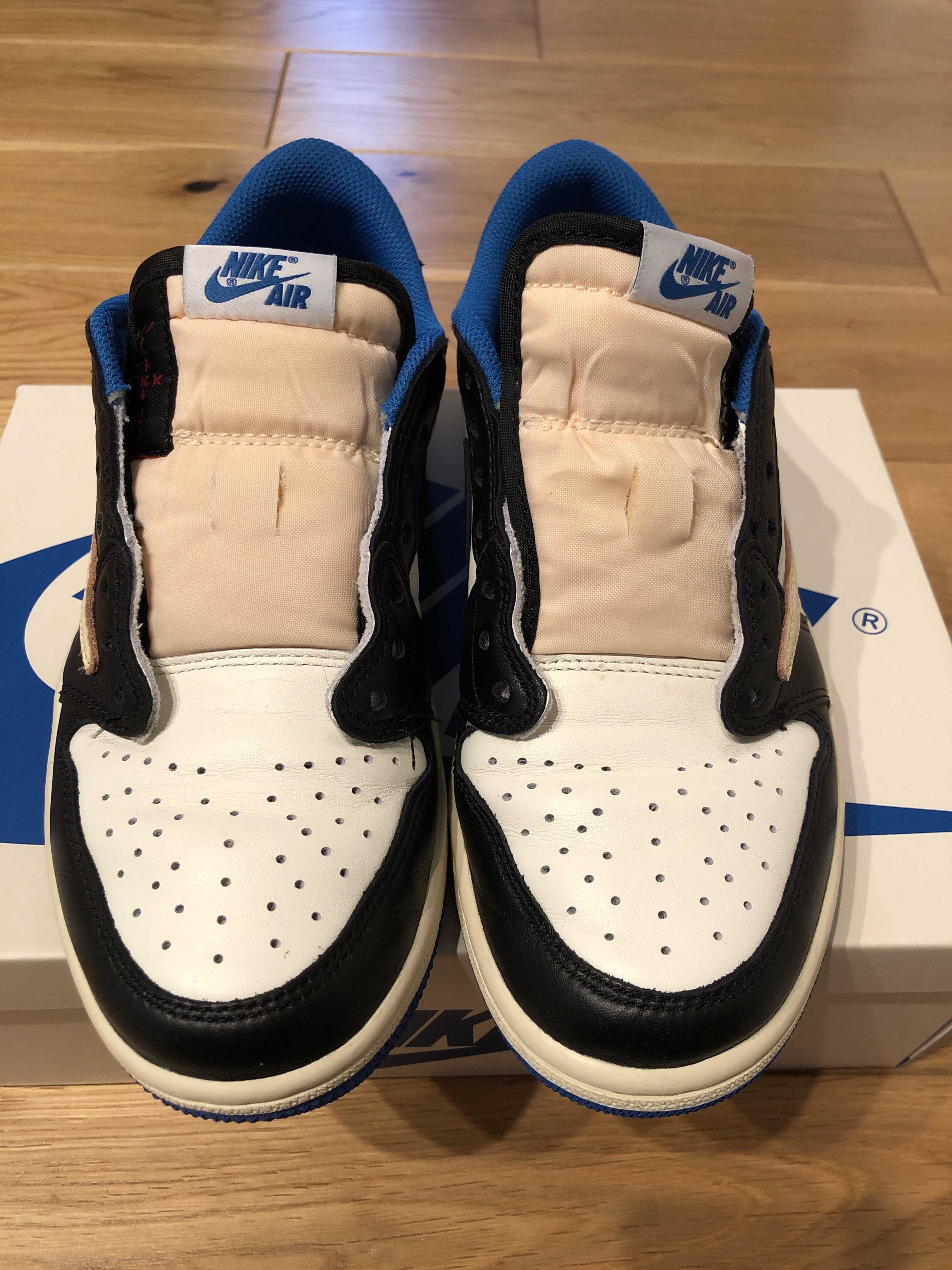 Travis Scott × fragment design × Nike Air Jordan 1 Low OG SP "Military Blue"