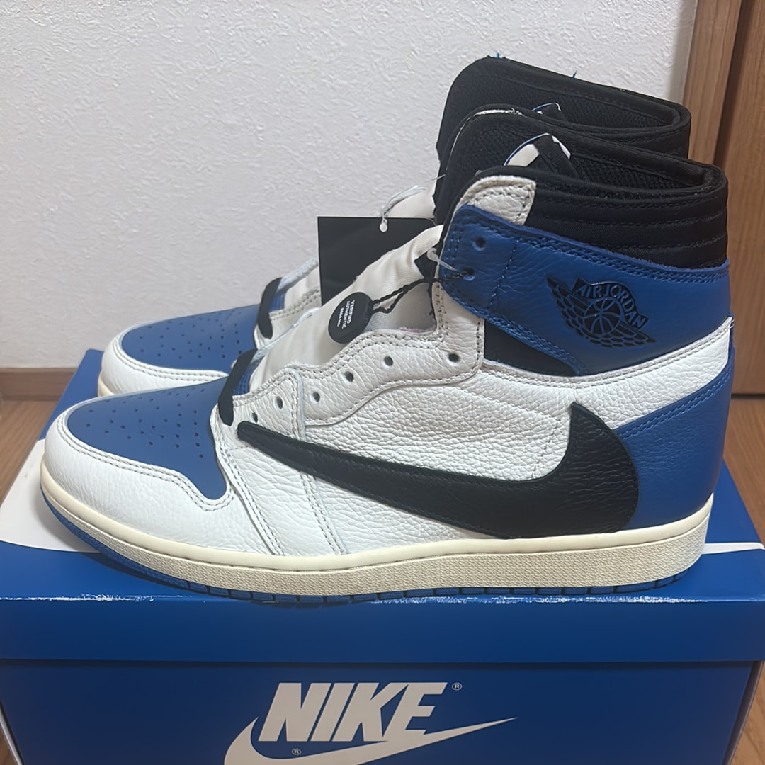 Travis Scott × fragment design × Nike Air Jordan 1 Retro High OG SP "Military Blue"