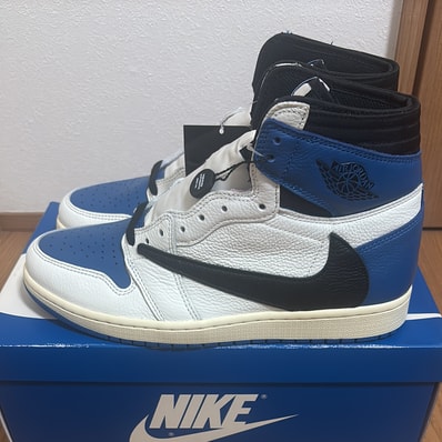 Travis Scott × fragment design × Nike Air Jordan 1 Retro High OG SP "Military Blue"