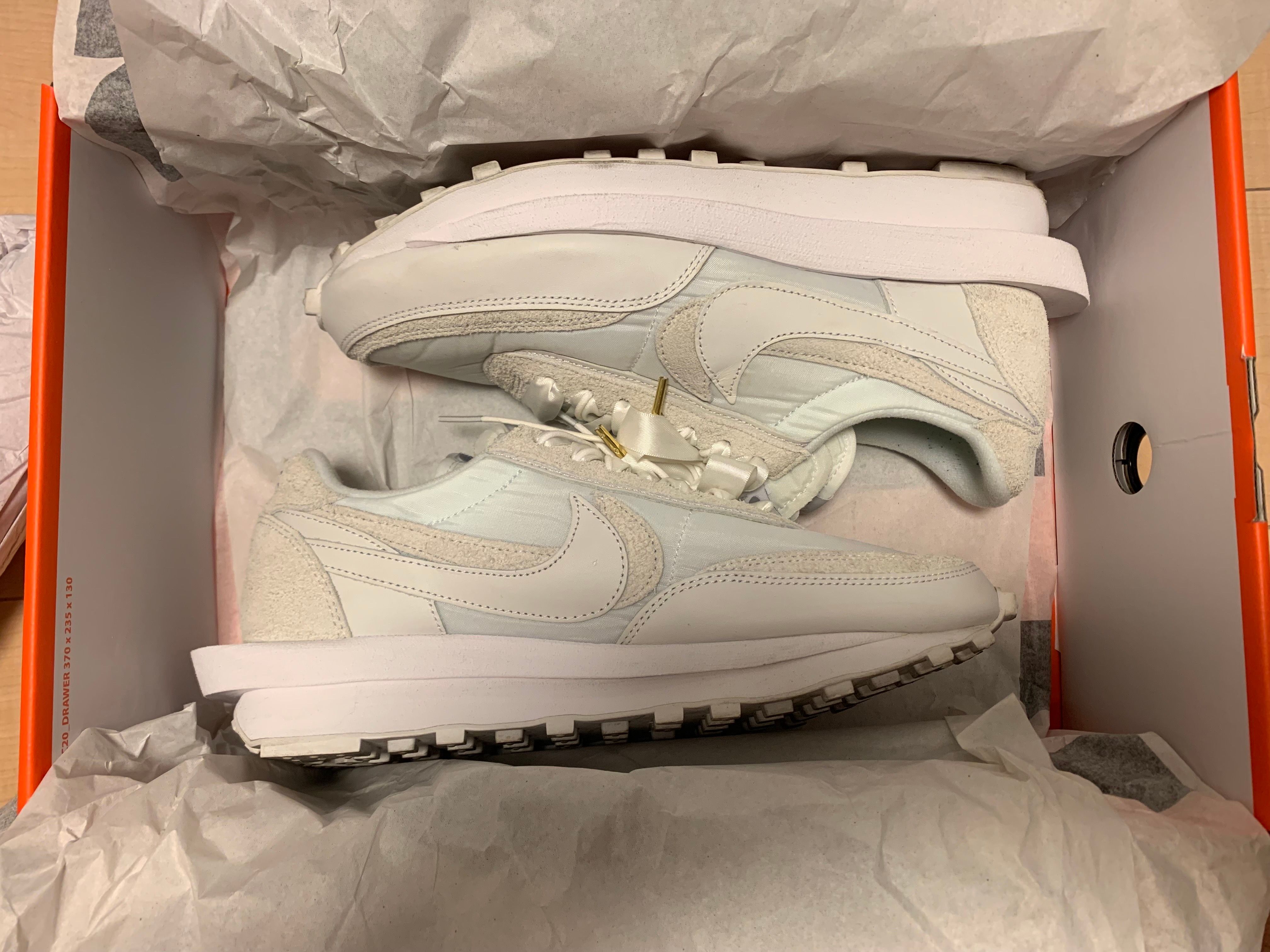 sacai × Nike LDV Waffle "Triple White"