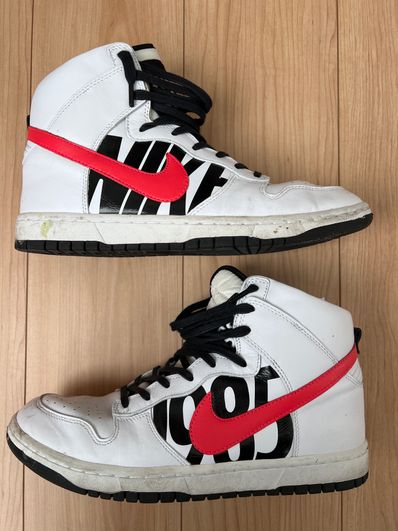 UNDEFEATED × Nike Dunk Lux High "White Infrared"