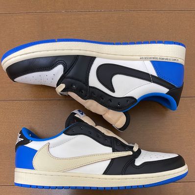 Travis Scott × fragment design × Nike Air Jordan 1 Low OG SP "Military Blue"