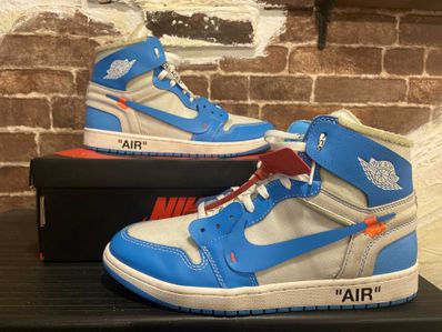 Off-White × Nike Air Jordan 1 High UNC "White/Dark Powder Blue"