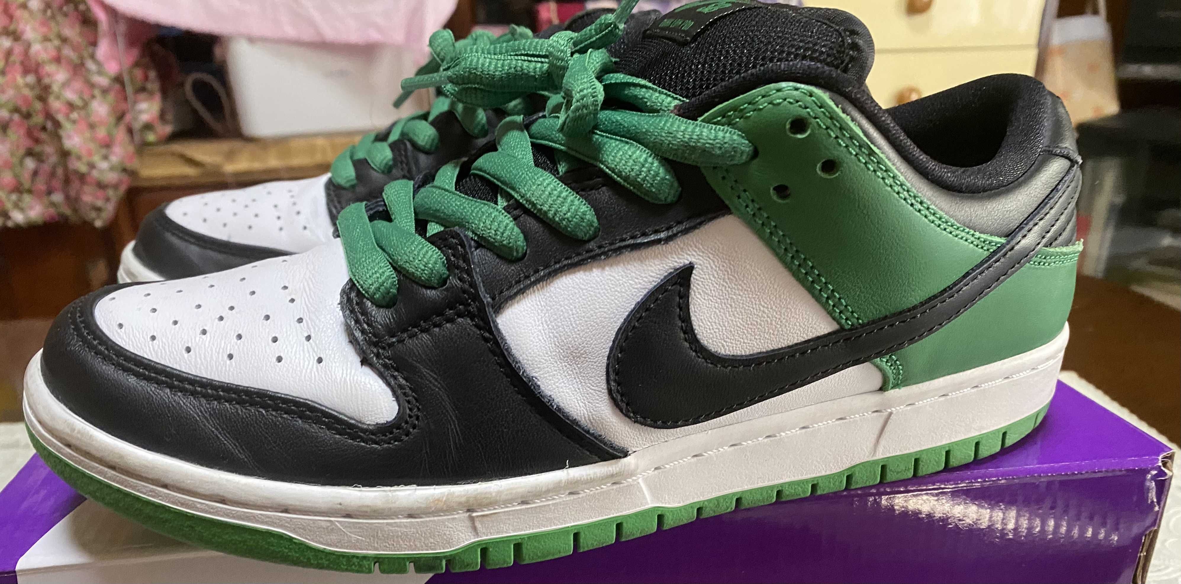 Nike SB Dunk Low Pro "Black and Classic Green"