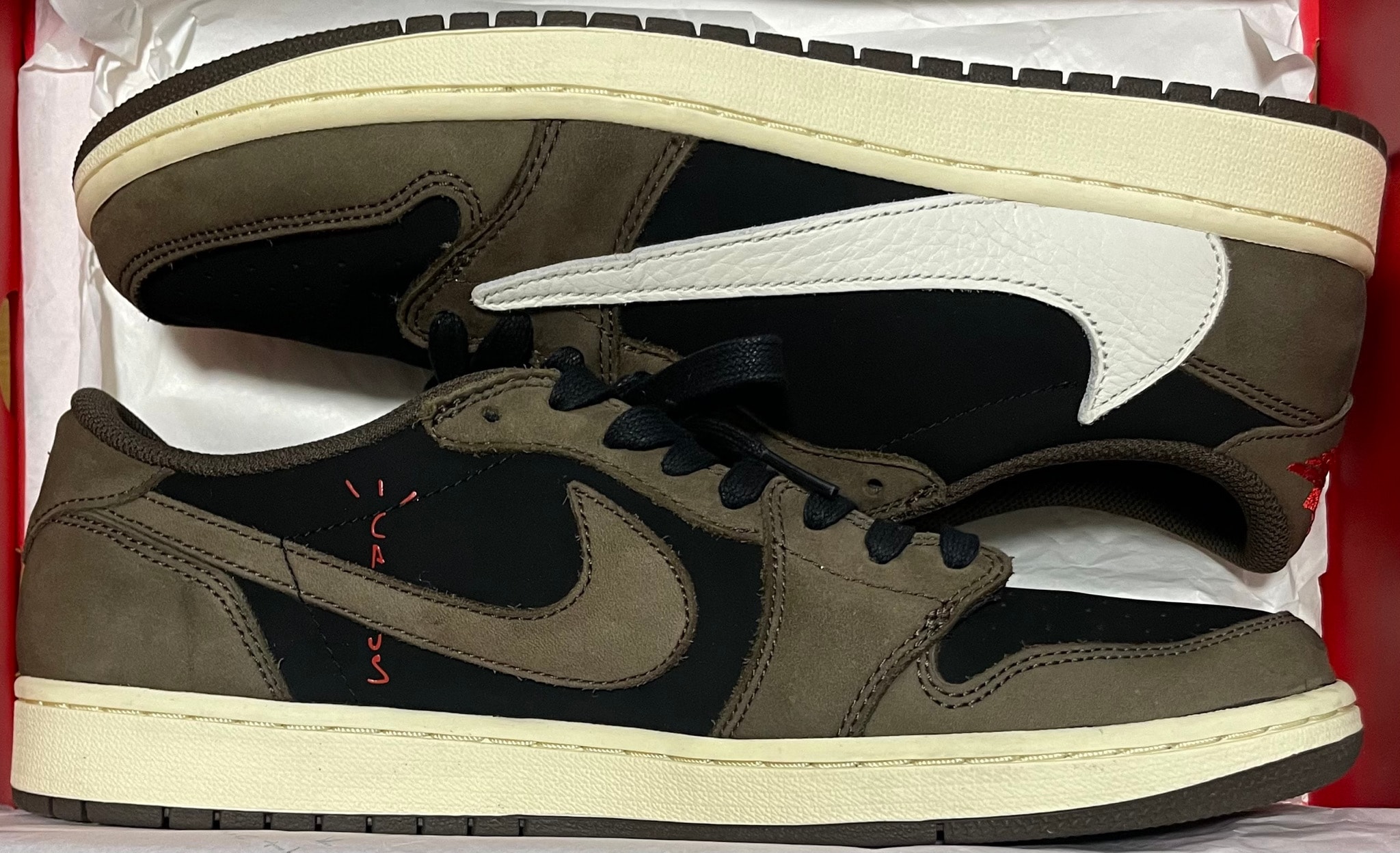 Travis Scott × Nike Air Jordan 1 Low OG SP-T  "Black/Dark Mocha"