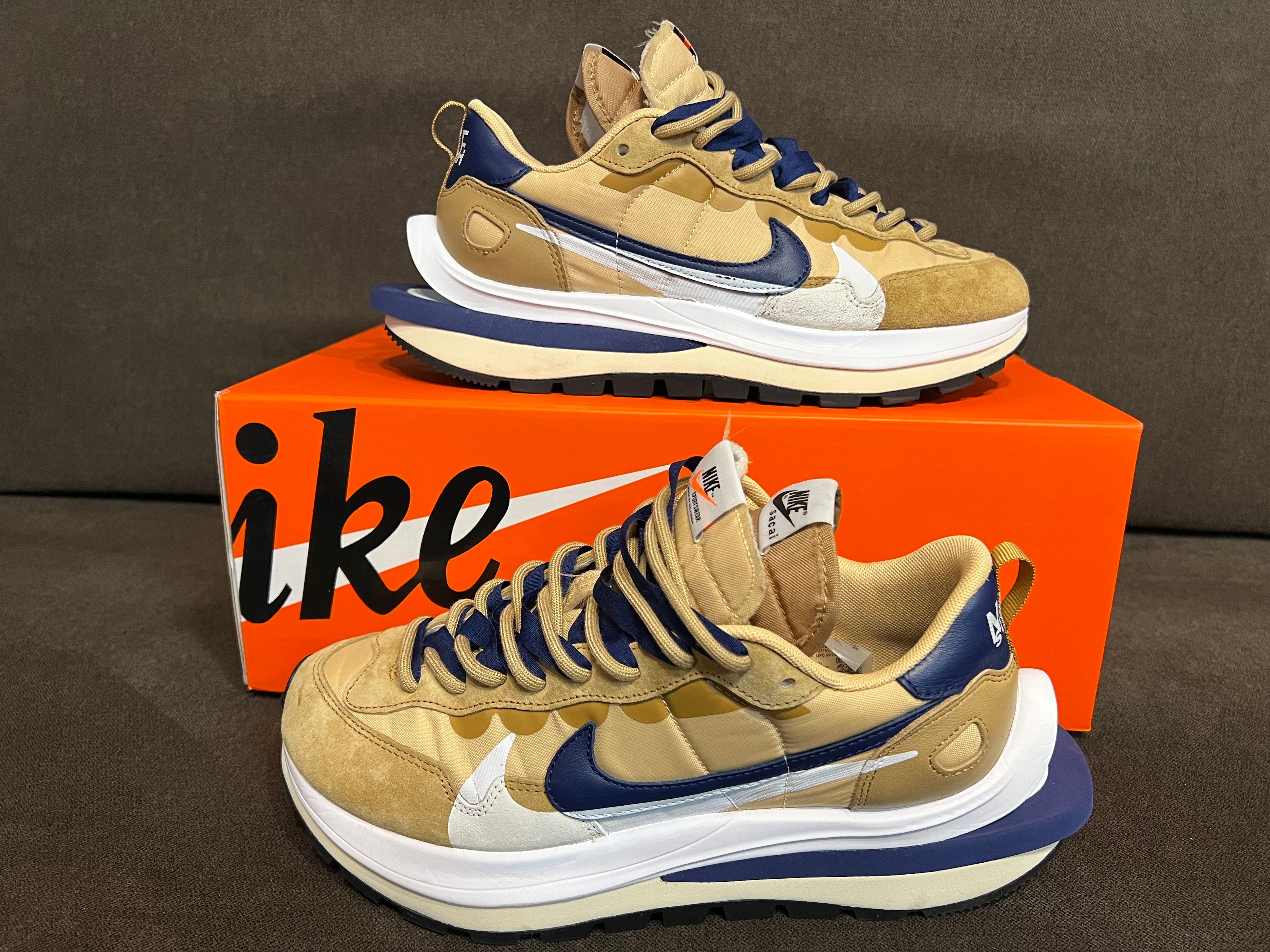 Sacai × Nike Vapor Waffle "Sesame And Blue Void"