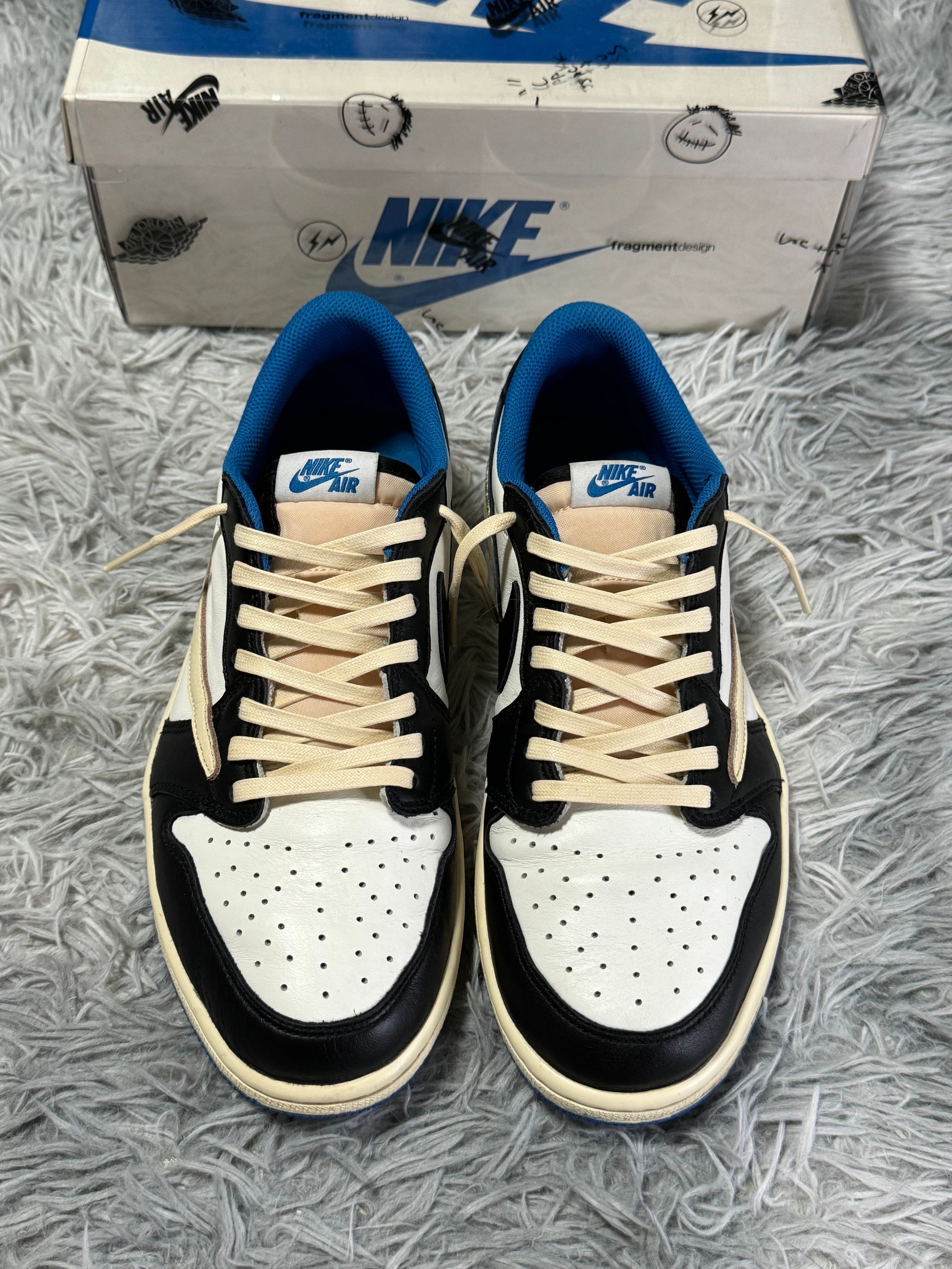 Travis Scott × fragment design × Nike Air Jordan 1 Low OG SP "Military Blue"