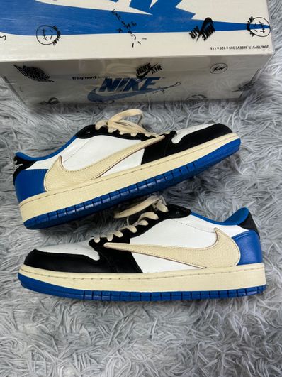 Travis Scott × fragment design × Nike Air Jordan 1 Low OG SP "Military Blue"