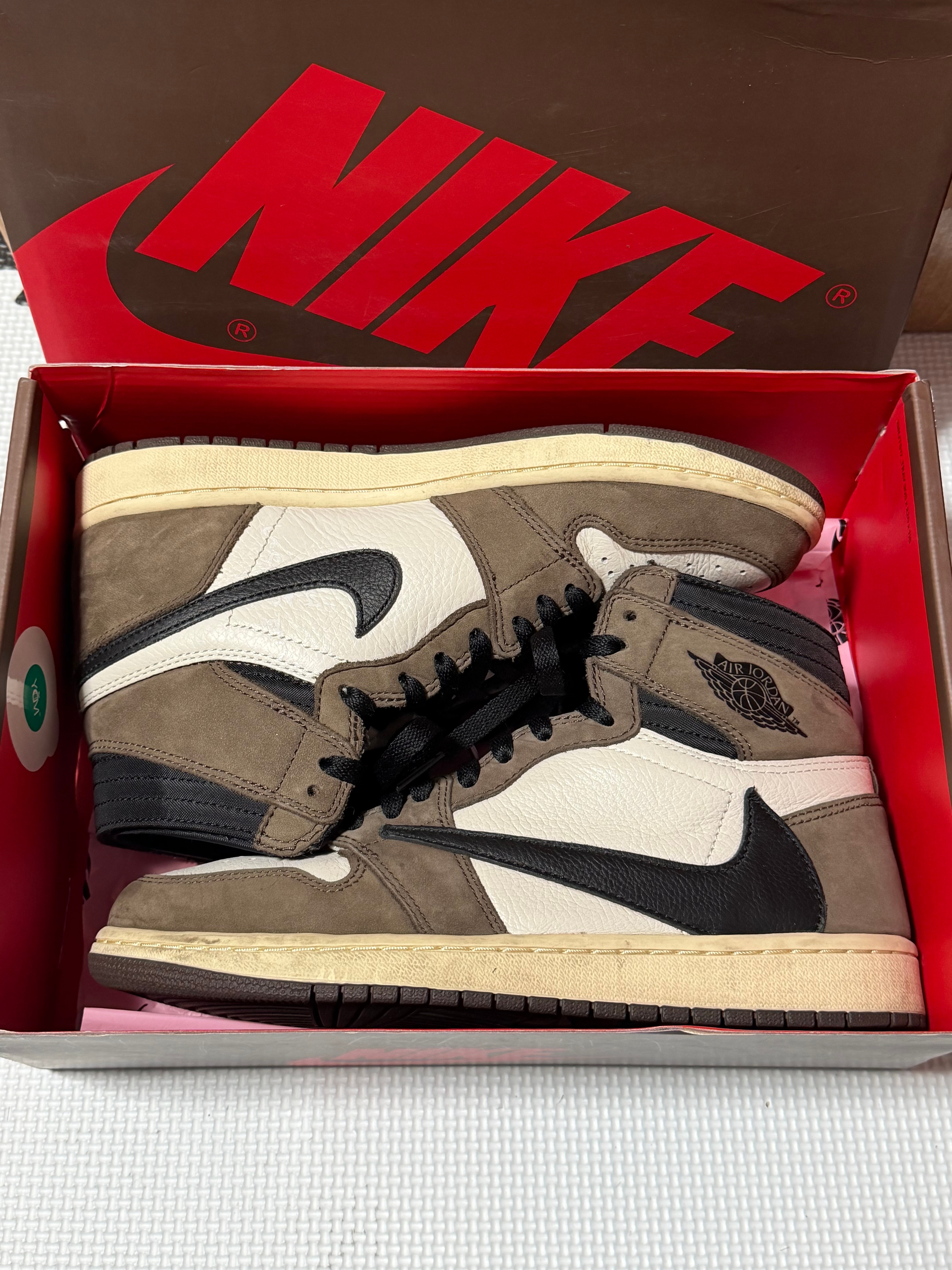 Travis Scott × Nike Air Jordan 1 Retro High OG TS SP "Sail/Dark Mocha"