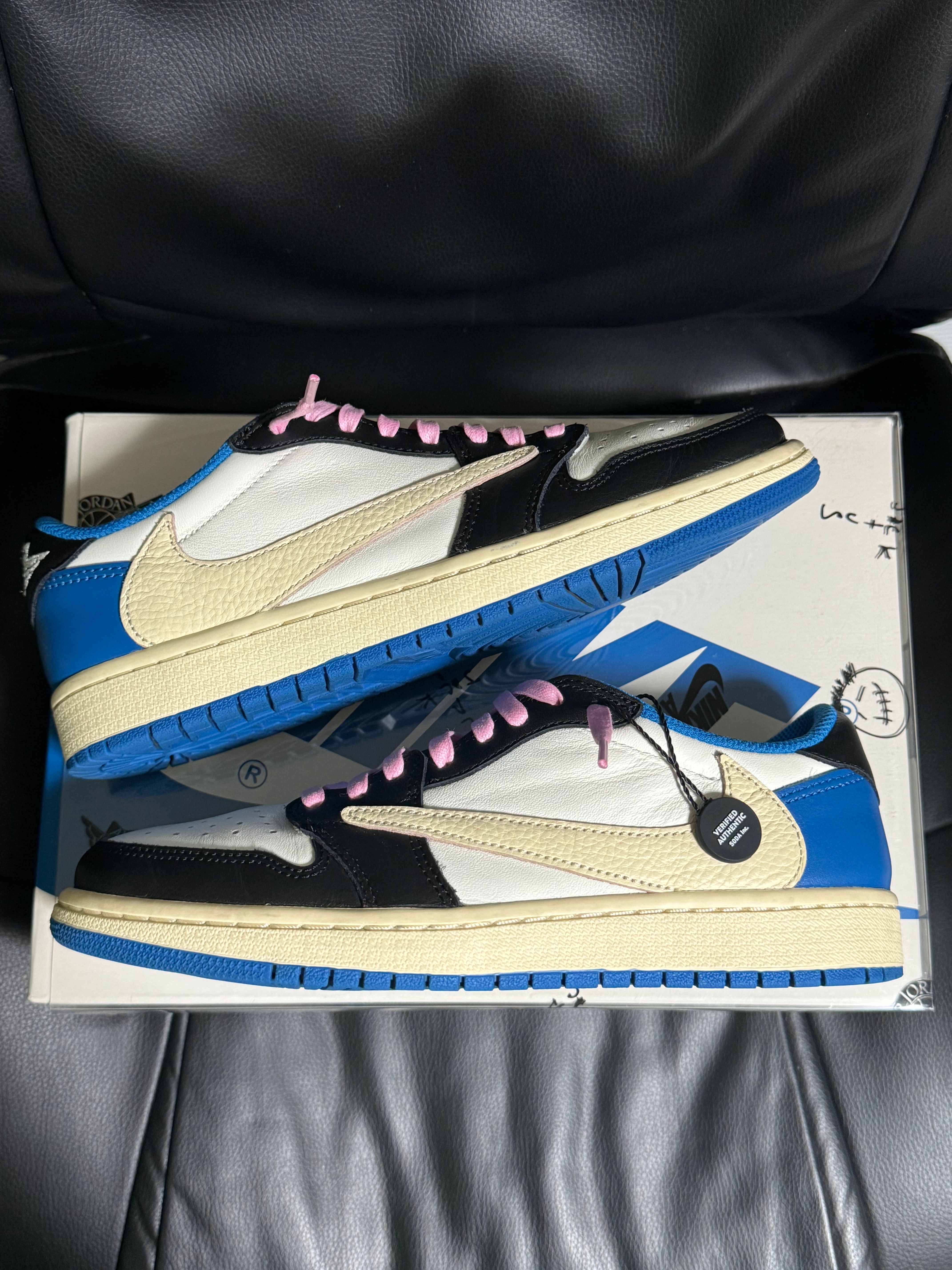 Travis Scott × fragment design × Nike Air Jordan 1 Low OG SP "Military Blue"