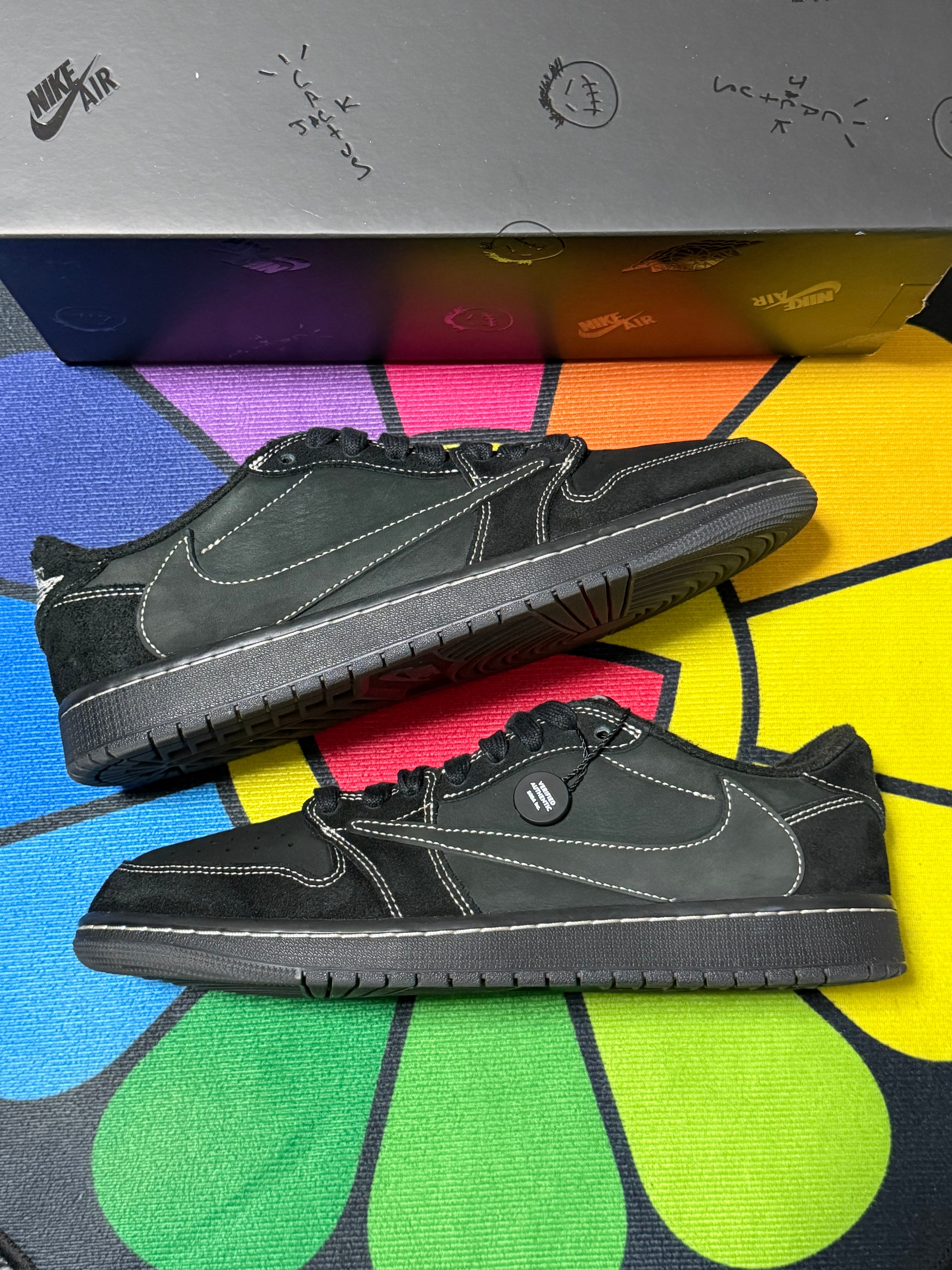Travis Scott × Nike Air Jordan 1 Low OG SP "Black Phantom"