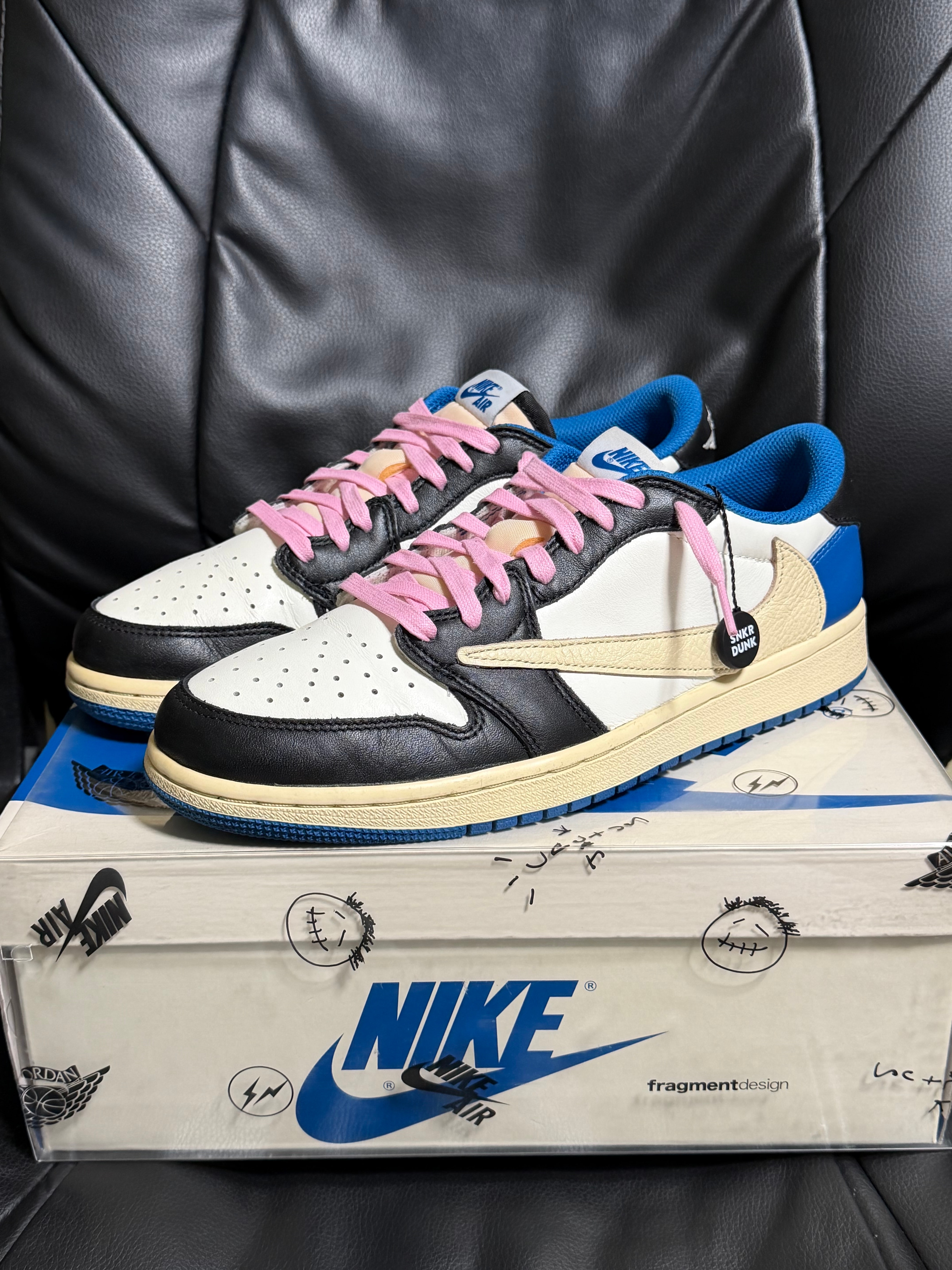 Travis Scott × fragment design × Nike Air Jordan 1 Low OG SP "Military Blue"