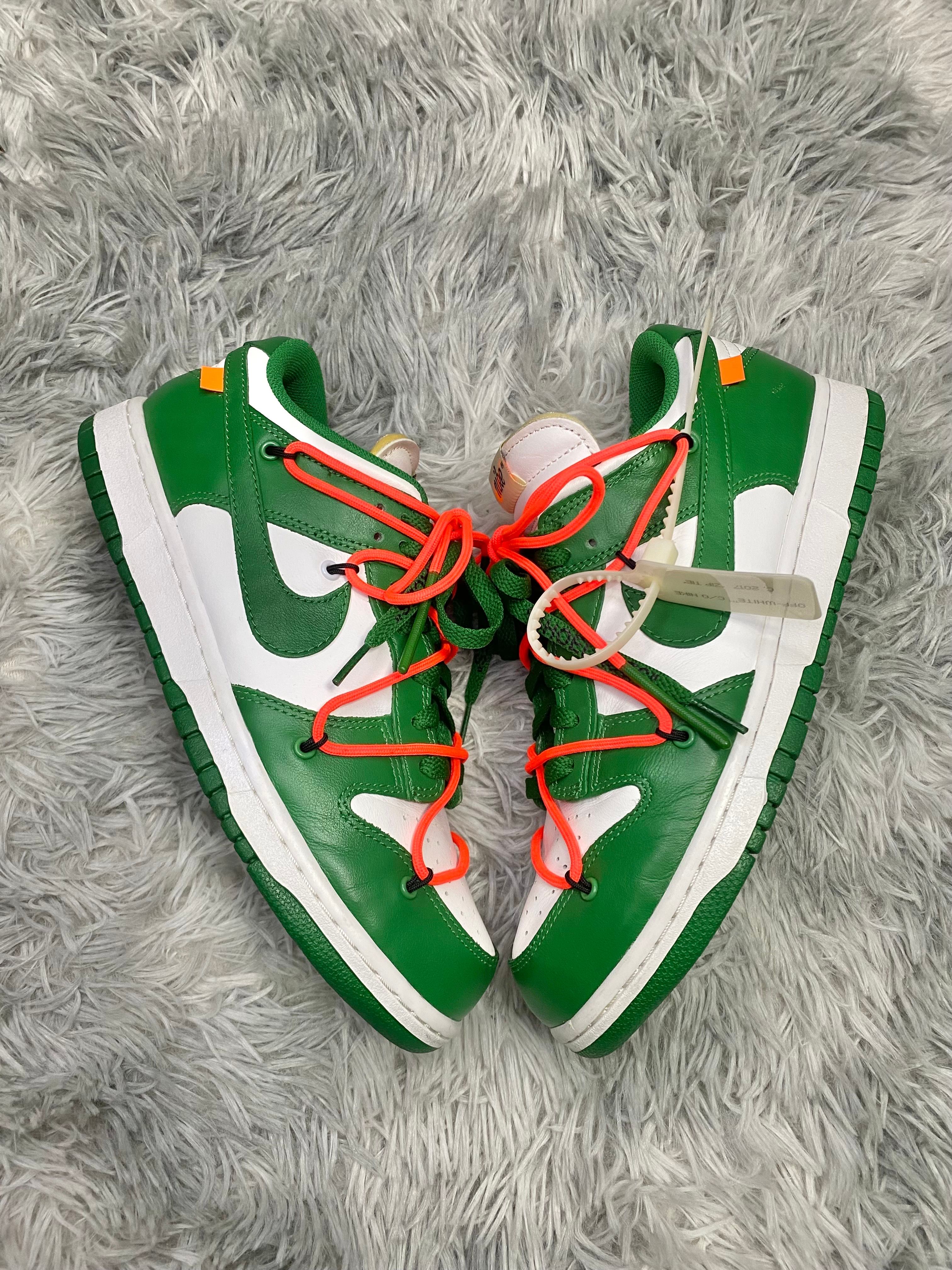 Off-White × Nike Dunk Low "White/Pine Green"