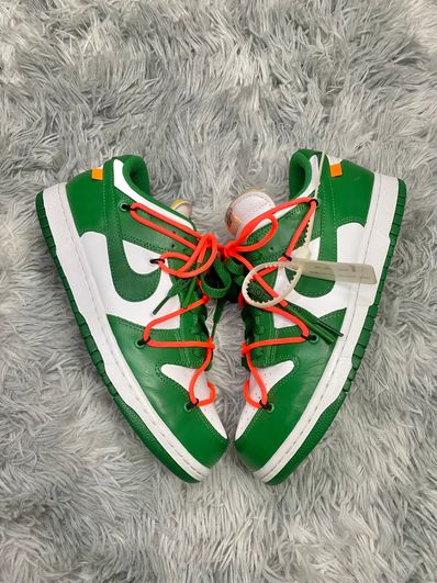Off-White × Nike Dunk Low "White/Pine Green"