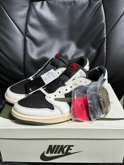 Travis Scott × Nike Women's Air Jordan 1 Low OG "Medium Olive"