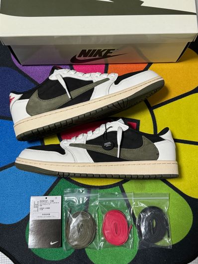 Travis Scott × Nike Women's Air Jordan 1 Low OG "Medium Olive"