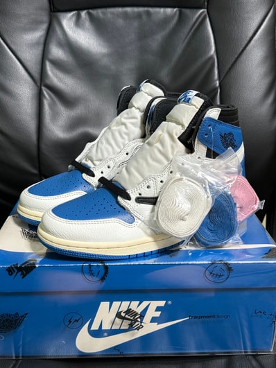 Travis Scott × fragment design × Nike Air Jordan 1 Retro High OG SP "Military Blue"