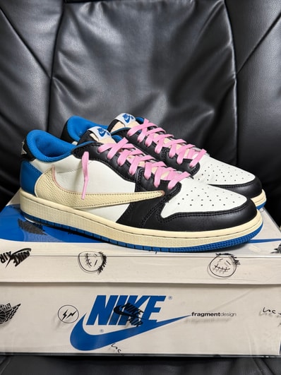 Travis Scott × fragment design × Nike Air Jordan 1 Low OG SP "Military Blue"