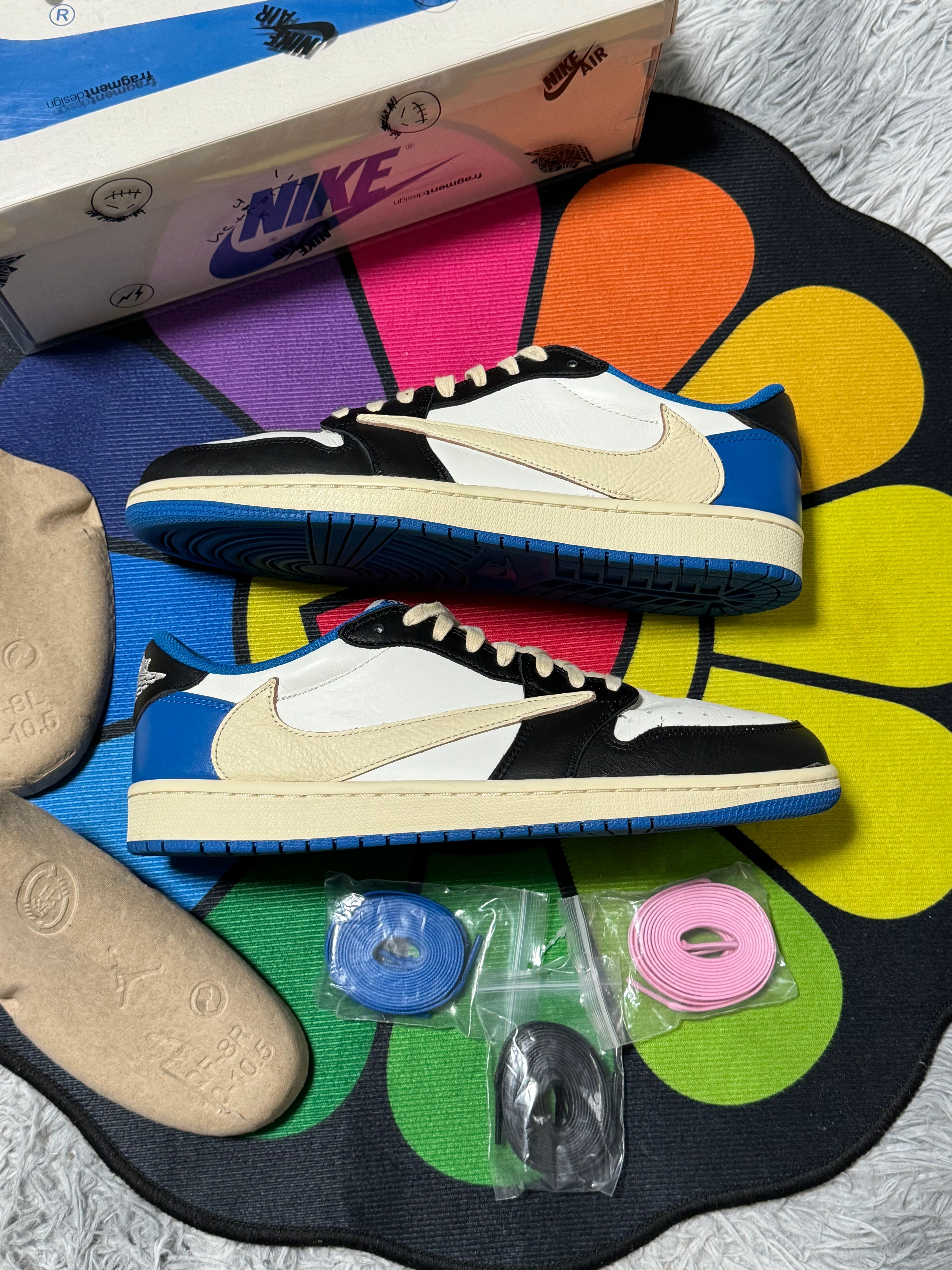 Travis Scott × fragment design × Nike Air Jordan 1 Low OG SP "Military Blue"