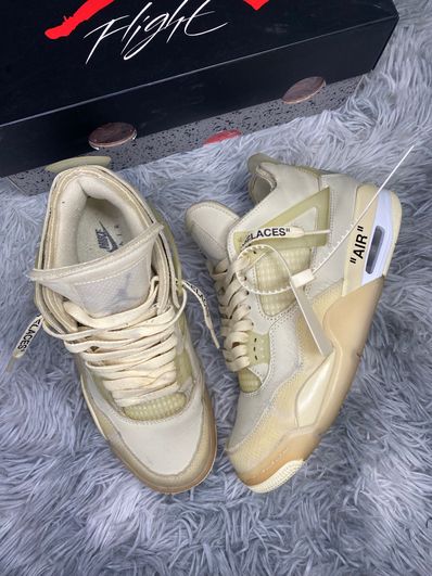 Off-White × Nike Women's Air Jordan 4 SP "Sail"