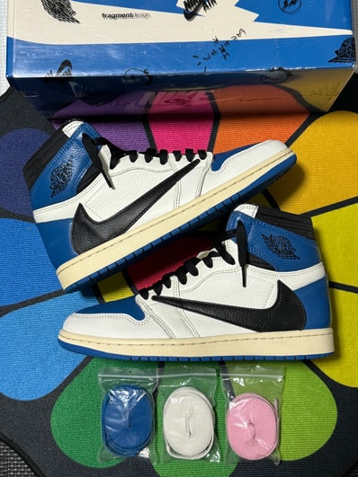 Travis Scott × fragment design × Nike Air Jordan 1 Retro High OG SP "Military Blue"