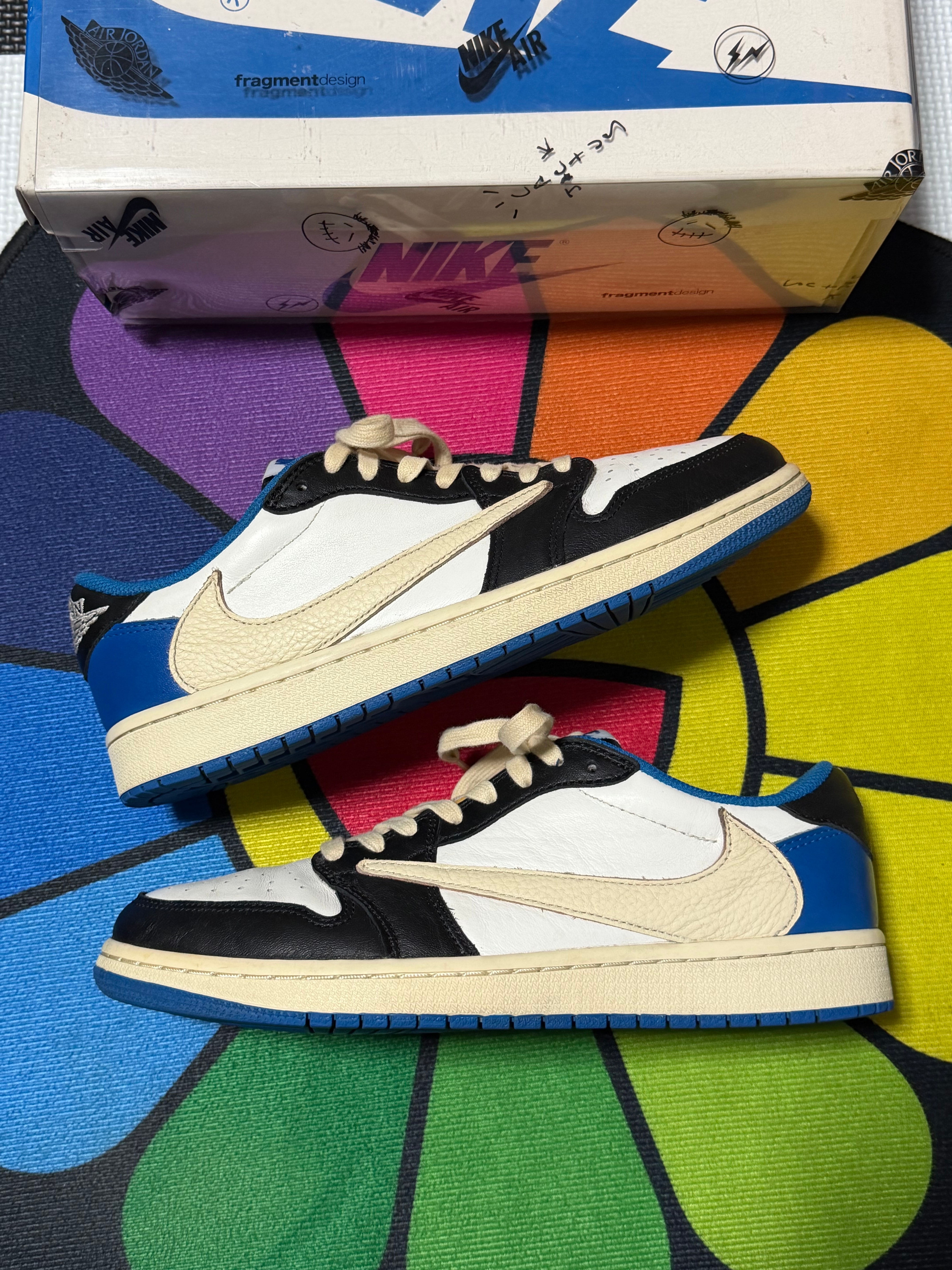 Travis Scott × fragment design × Nike Air Jordan 1 Low OG SP "Military Blue"