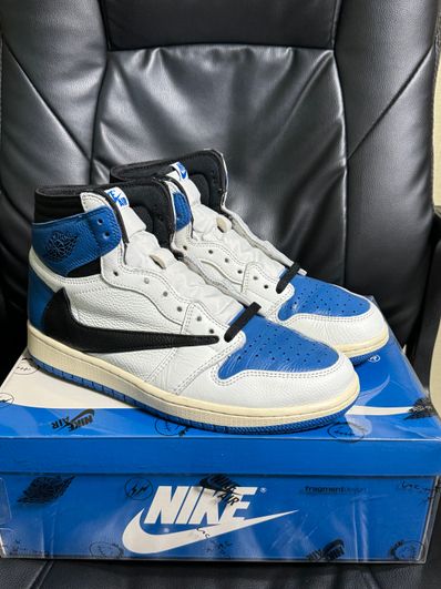 Travis Scott × fragment design × Nike Air Jordan 1 Retro High OG SP "Military Blue"