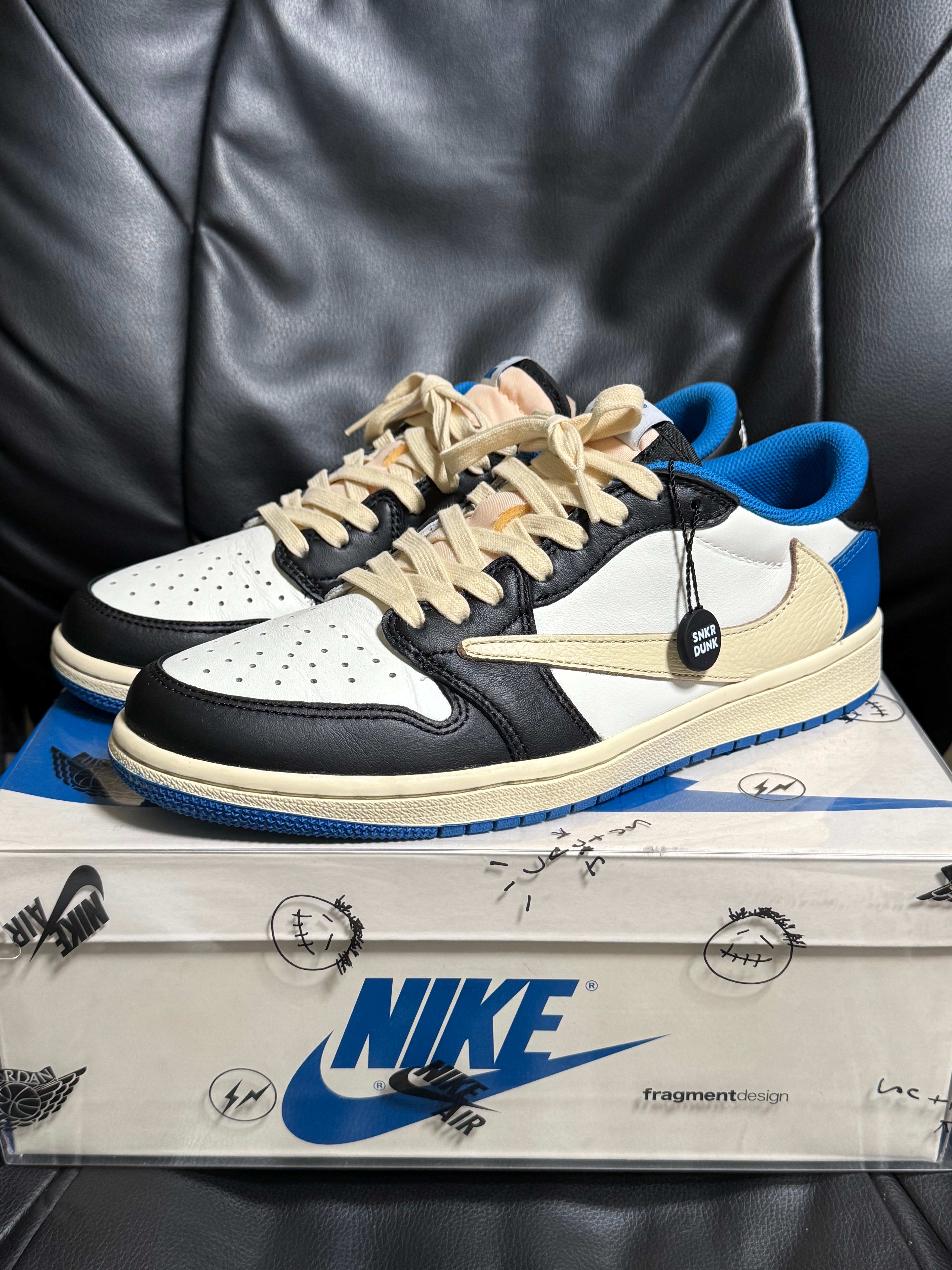 Travis Scott × fragment design × Nike Air Jordan 1 Low OG SP "Military Blue"