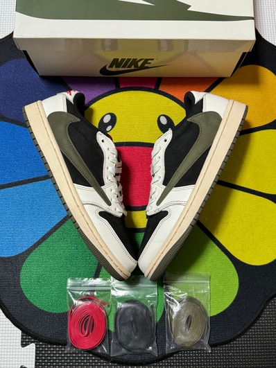 Travis Scott × Nike Women's Air Jordan 1 Low OG "Medium Olive"