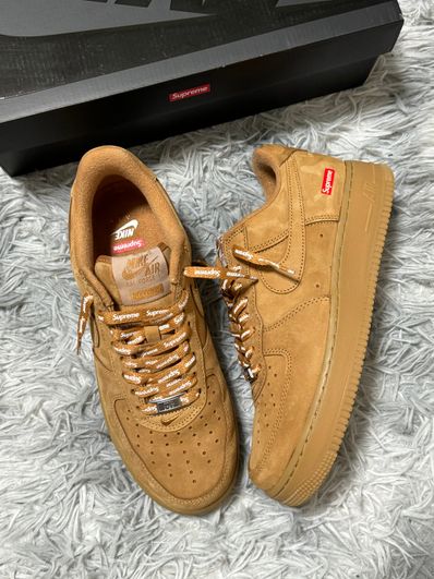 Supreme × Nike Air Force 1 Low "Flax/Wheat"