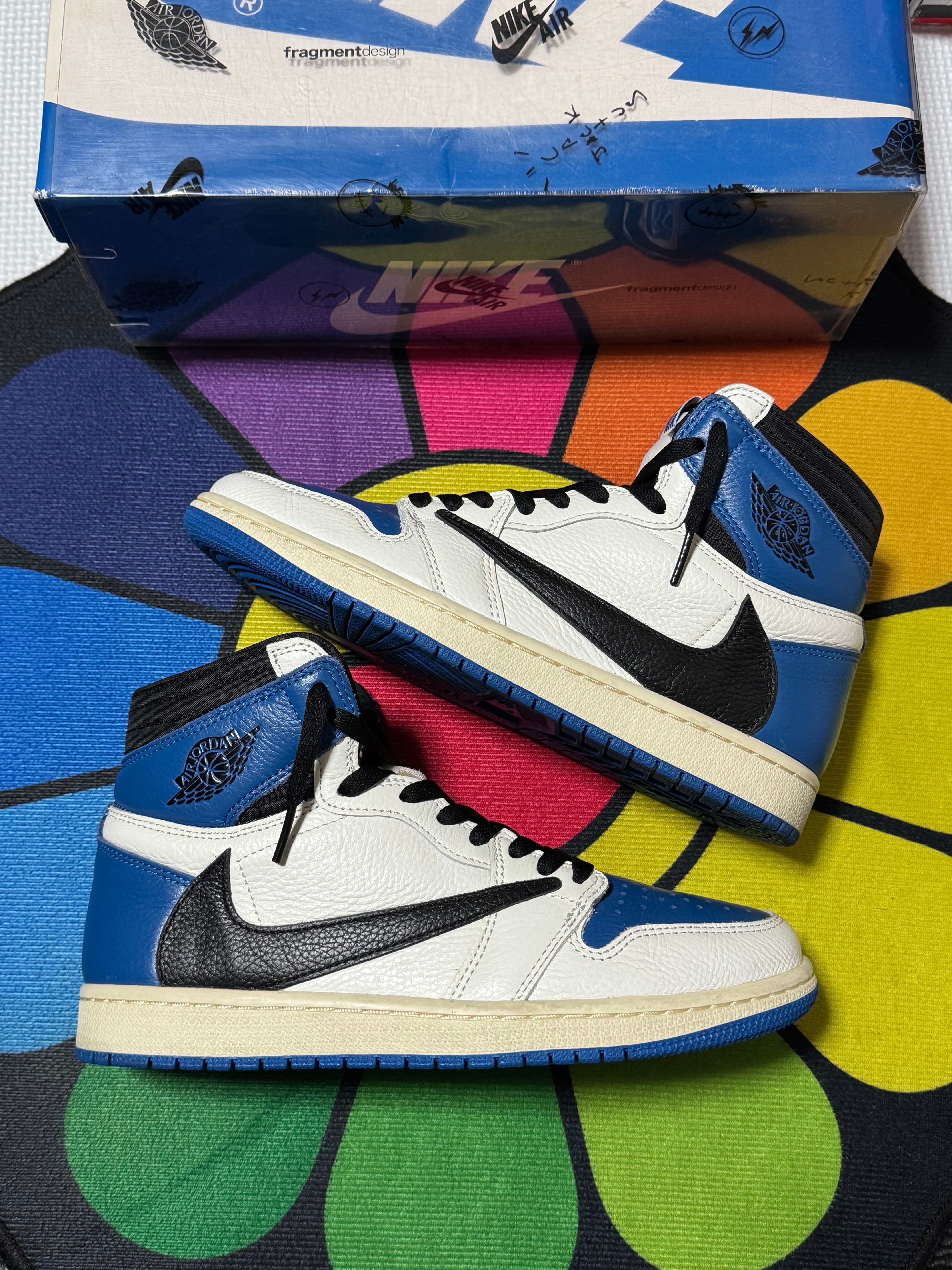 Travis Scott × fragment design × Nike Air Jordan 1 Retro High OG SP "Military Blue"