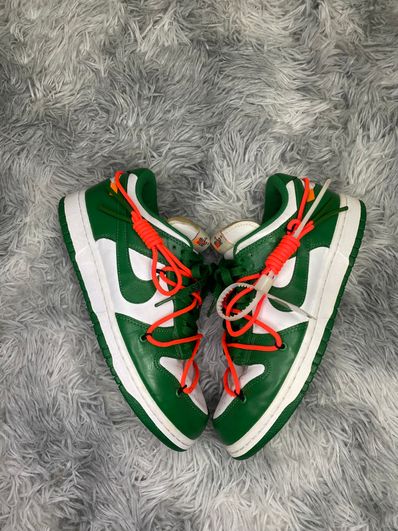 Off-White × Nike Dunk Low "White/Pine Green"