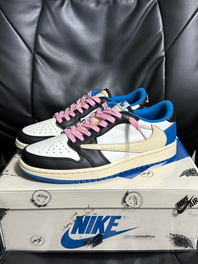Travis Scott × fragment design × Nike Air Jordan 1 Low OG SP "Military Blue"