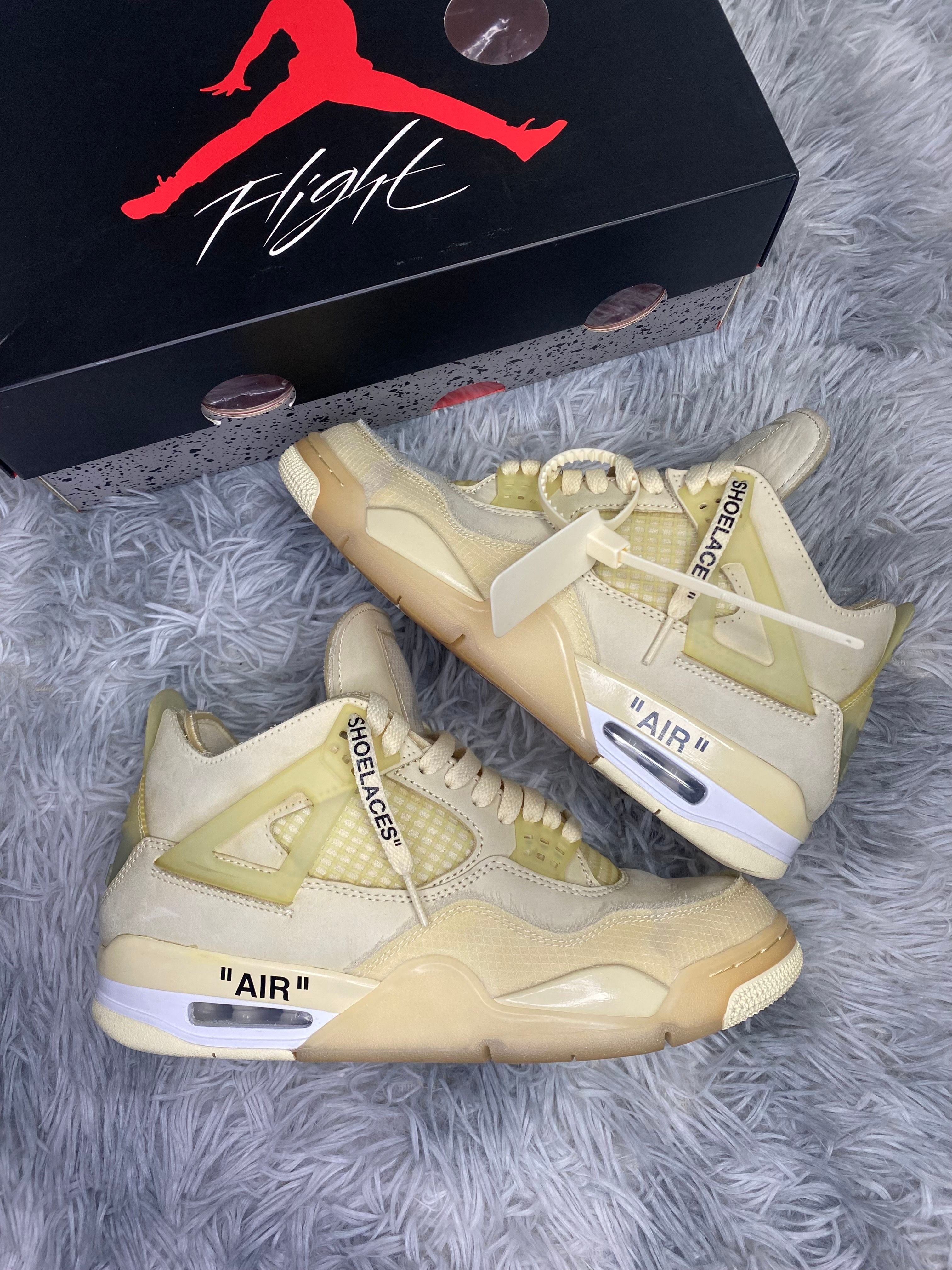 Off-White × Nike Women's Air Jordan 4 SP "Sail"