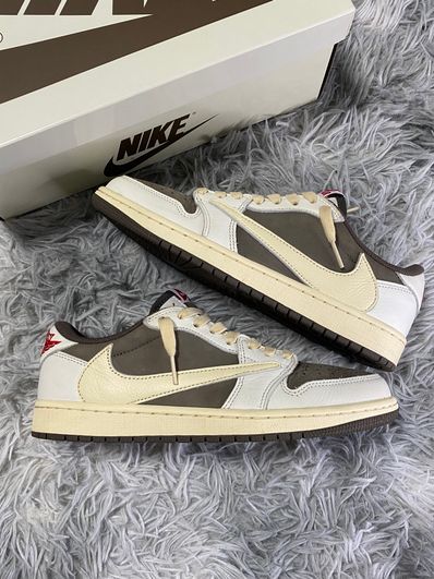 Travis Scott × Nike Air Jordan 1 Low OG SP "Reverse Mocha/Sail and Ridgerock"