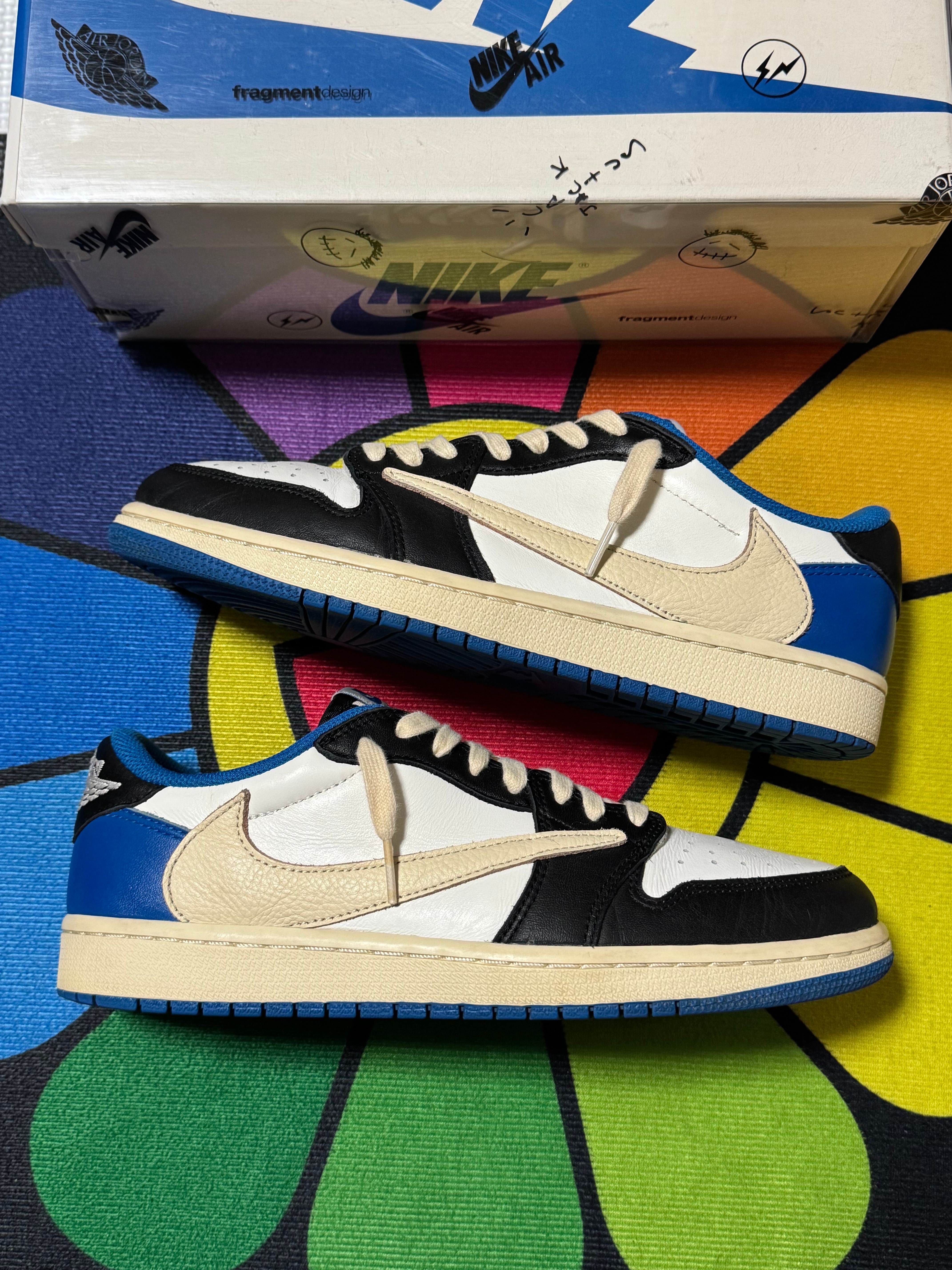 Travis Scott × fragment design × Nike Air Jordan 1 Low OG SP "Military Blue"