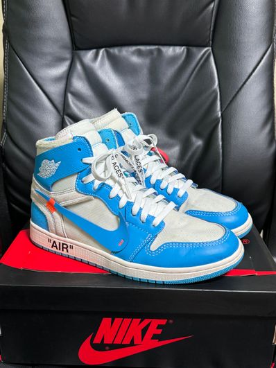 Off-White × Nike Air Jordan 1 High UNC "White/Dark Powder Blue"