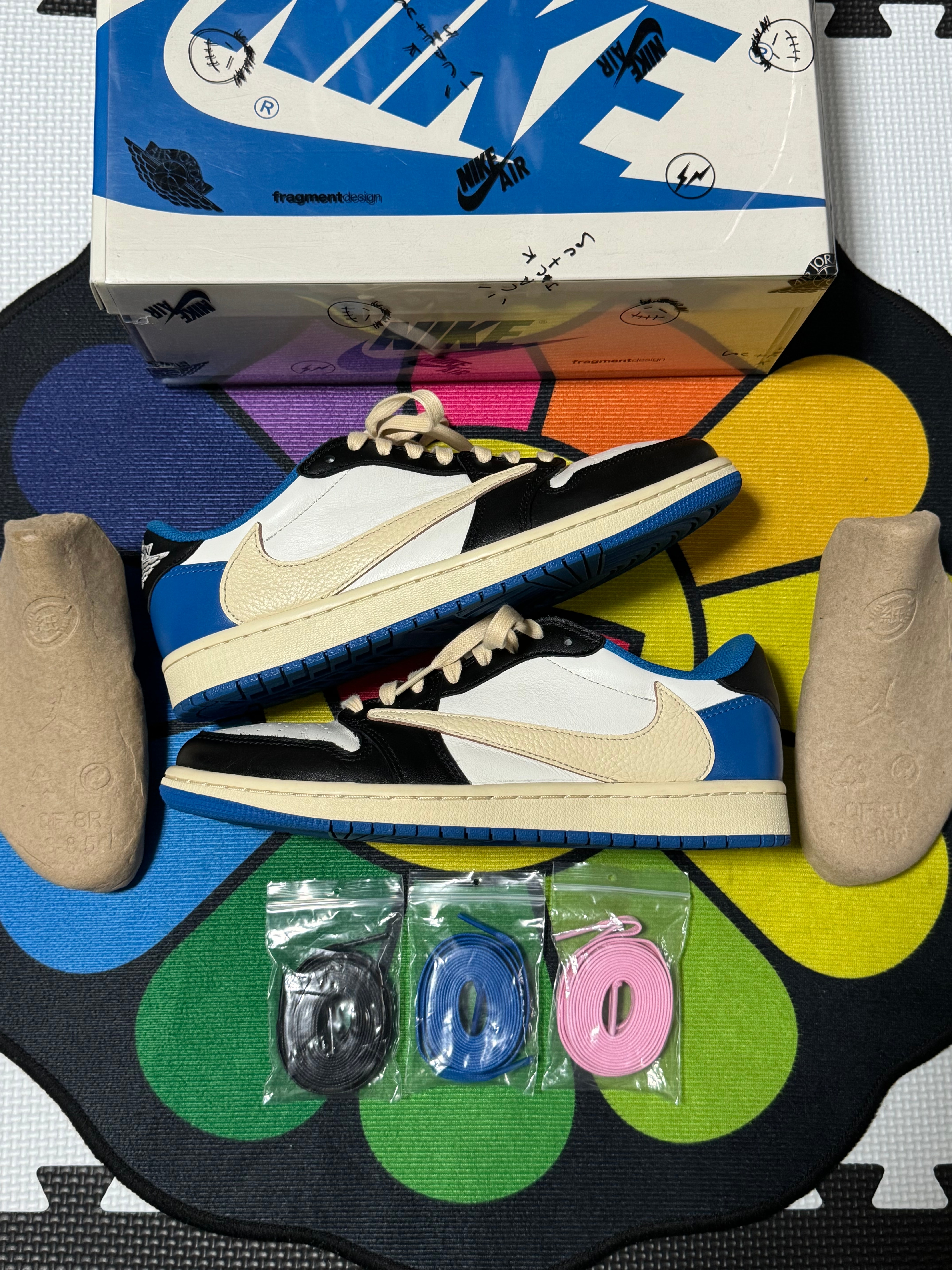 トラヴィススコット × フラグメントデザイン × ナイキ エアジョーダン1 ロー OG SP "ミリタリー ブルー"