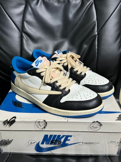Travis Scott × fragment design × Nike Air Jordan 1 Low OG SP "Military Blue"
