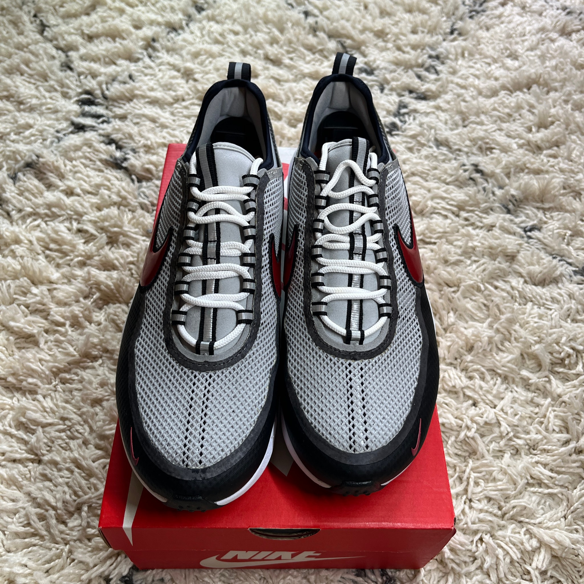 Nike Air Zoom Spiridon Ultra "Metallic Silver/Desert Red"