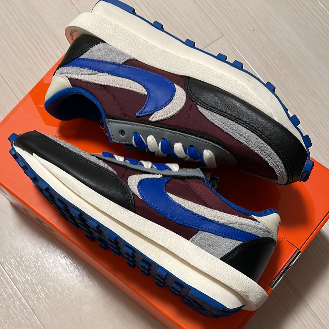 UNDERCOVER × sacai × Nike LD Waffle "Night Maroon/Pale Ivory-Ground Grey-Team Royal"