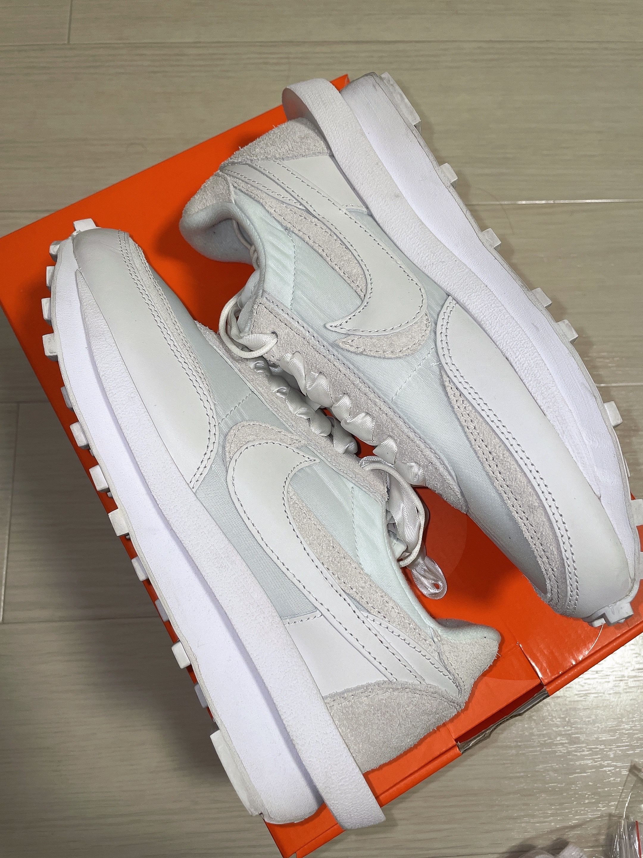 sacai × Nike LDV Waffle "Triple White"