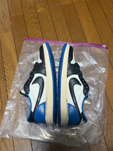 Travis Scott × fragment design × Nike Air Jordan 1 Low OG SP "Military Blue"