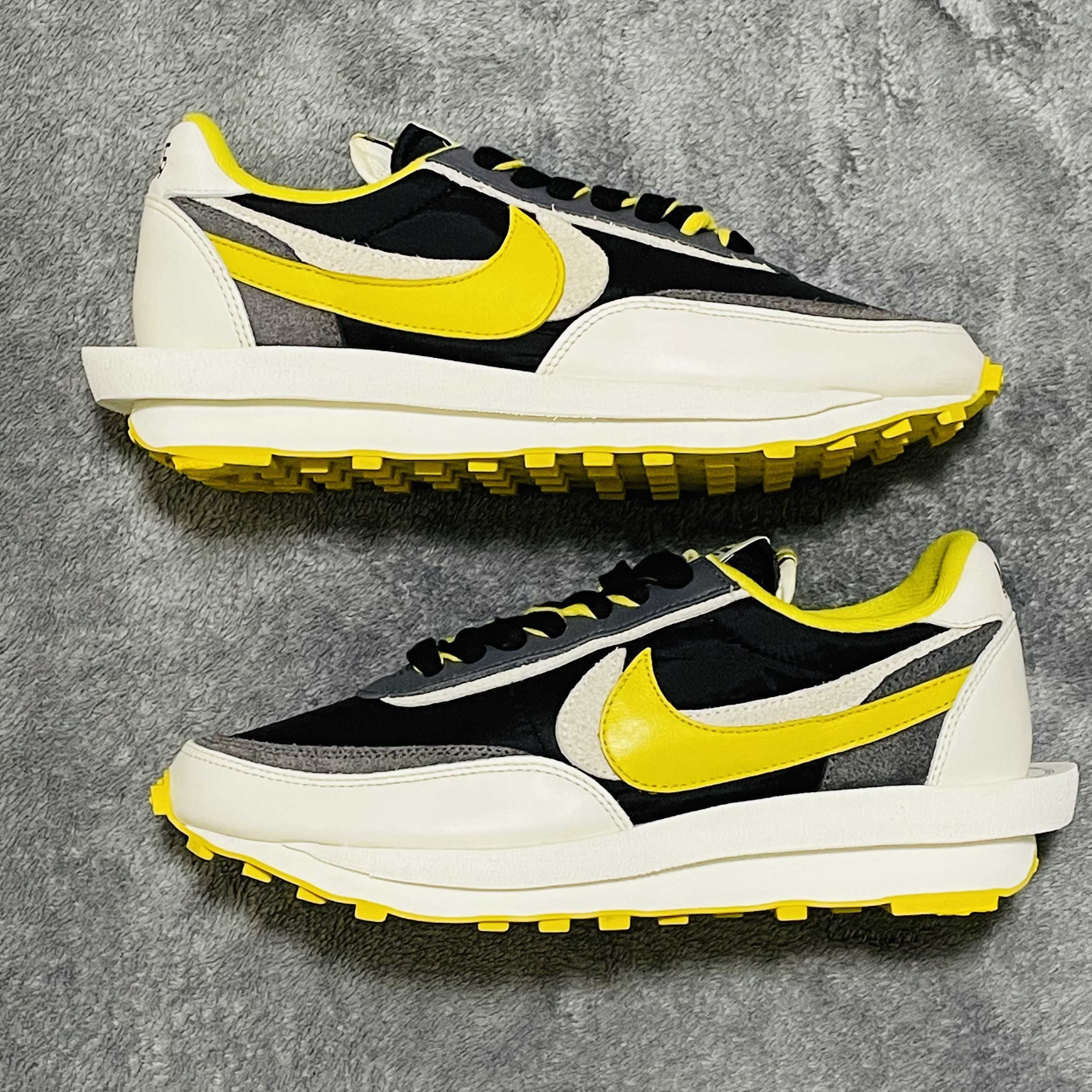 UNDERCOVER × sacai × Nike LD Waffle "Black/Sail-Dark Grey-Bright Citron"