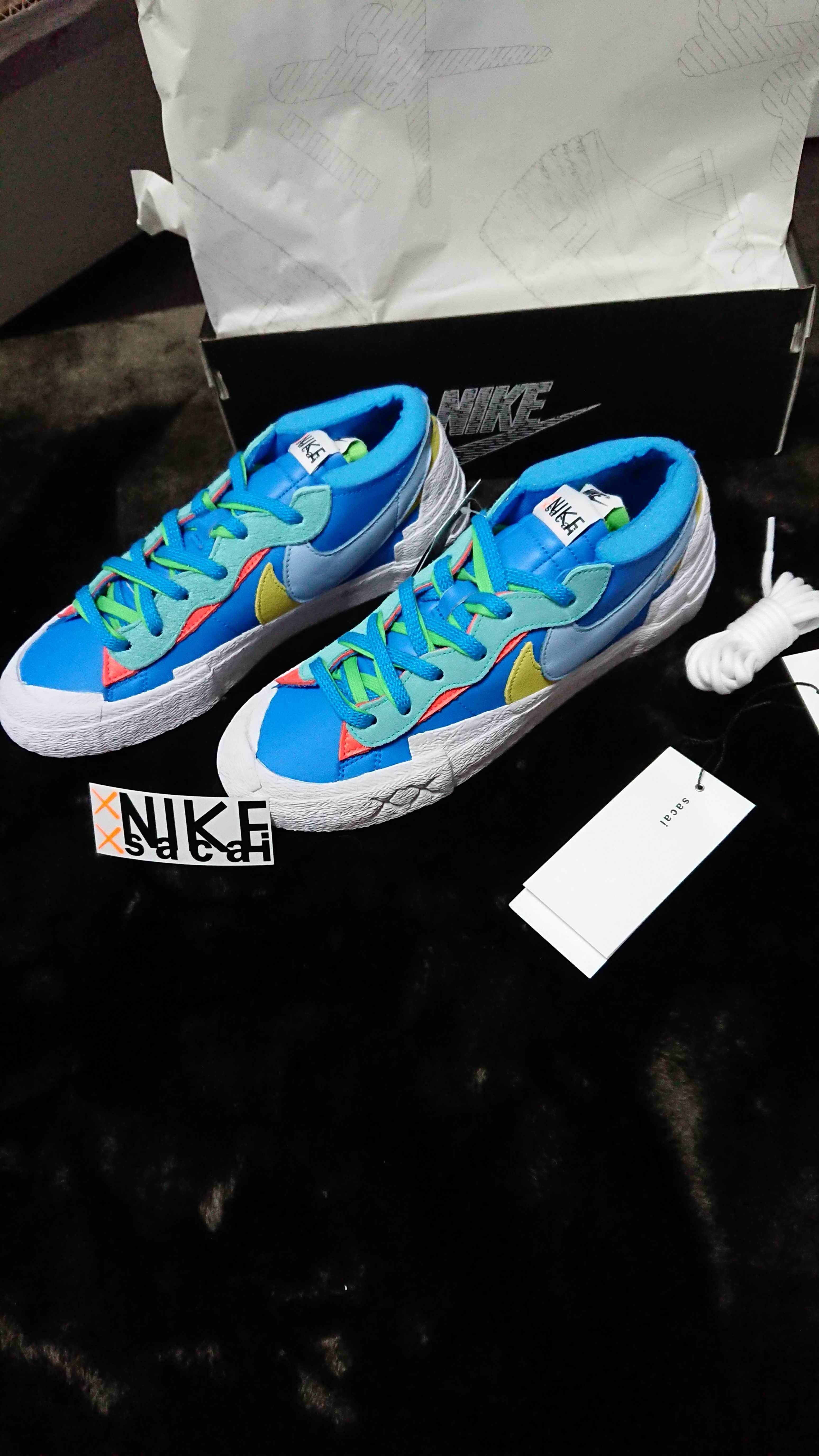 KAWS × sacai × Nike Blazer Low "Neptune Blue"