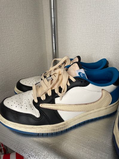Travis Scott × fragment design × Nike Air Jordan 1 Low OG SP "Military Blue"