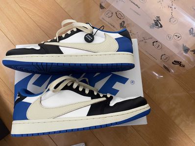 Travis Scott × fragment design × Nike Air Jordan 1 Low OG SP "Military Blue"