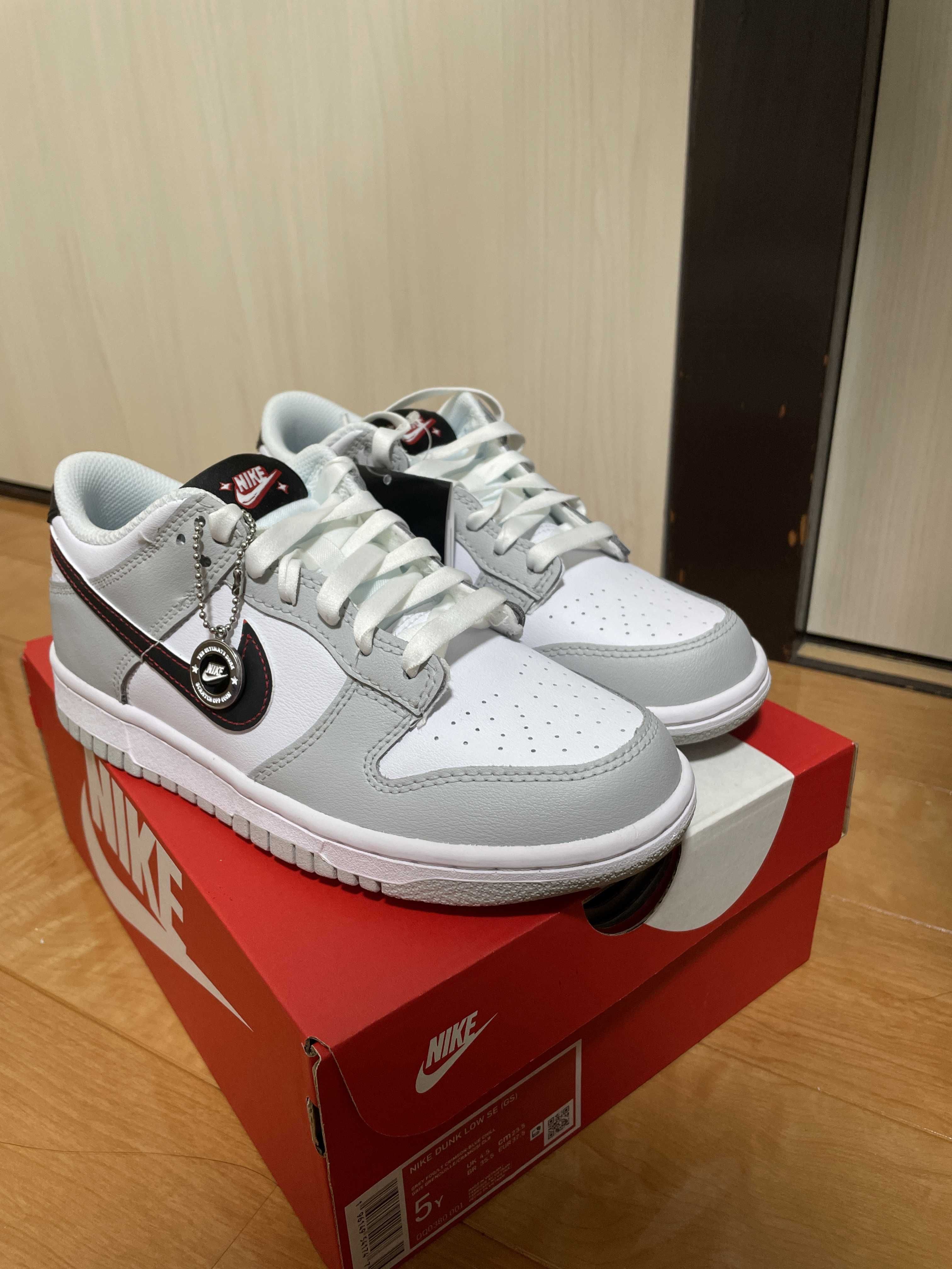 Nike GS Dunk Low SE Lottery "Grey Fog/Light Crimson"